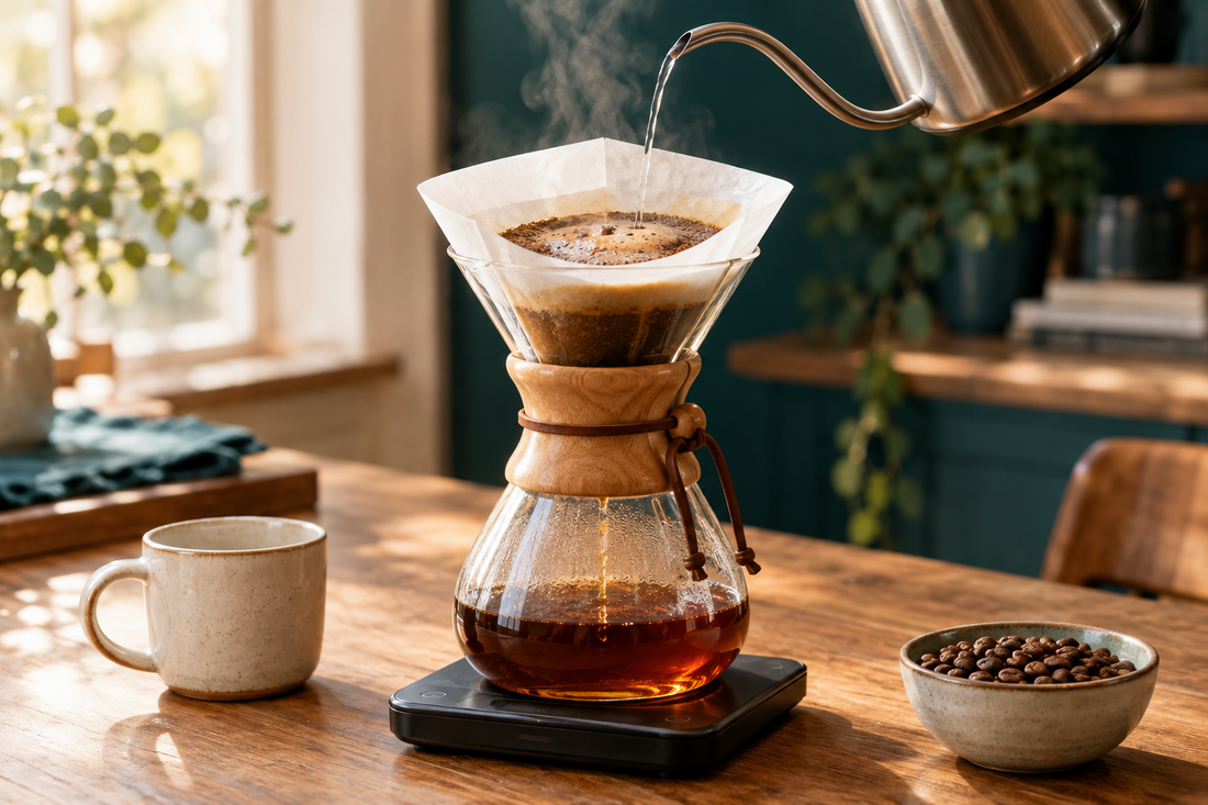 The Chemex & Pour-Over Masterclass: Golden Ratio & Bloom Science