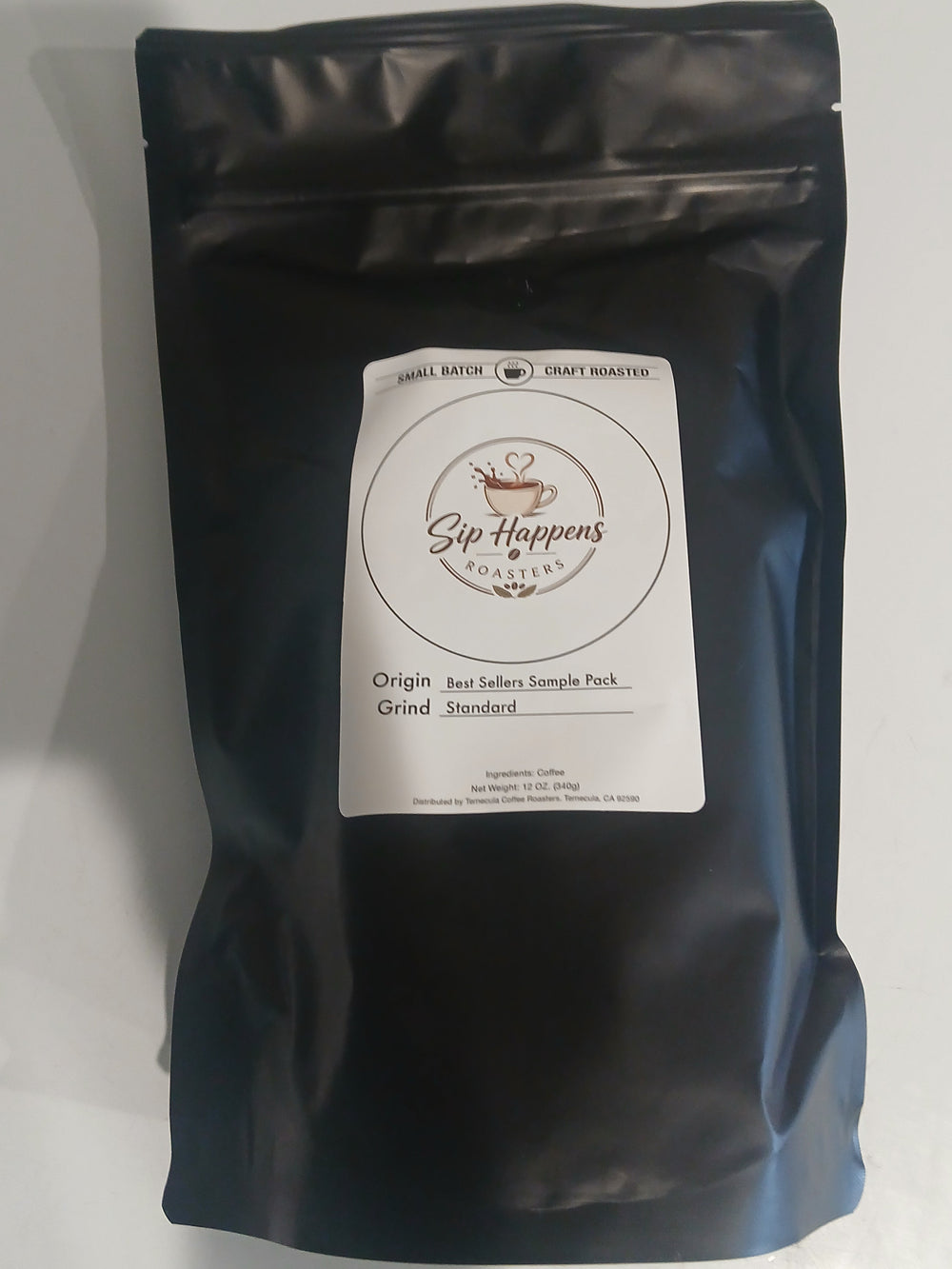 Best Sellers Sample Pack Cowboy Blend, Breakfast Blend, Peru, Mexico, Bali and House Blend Sip Happens Roasters