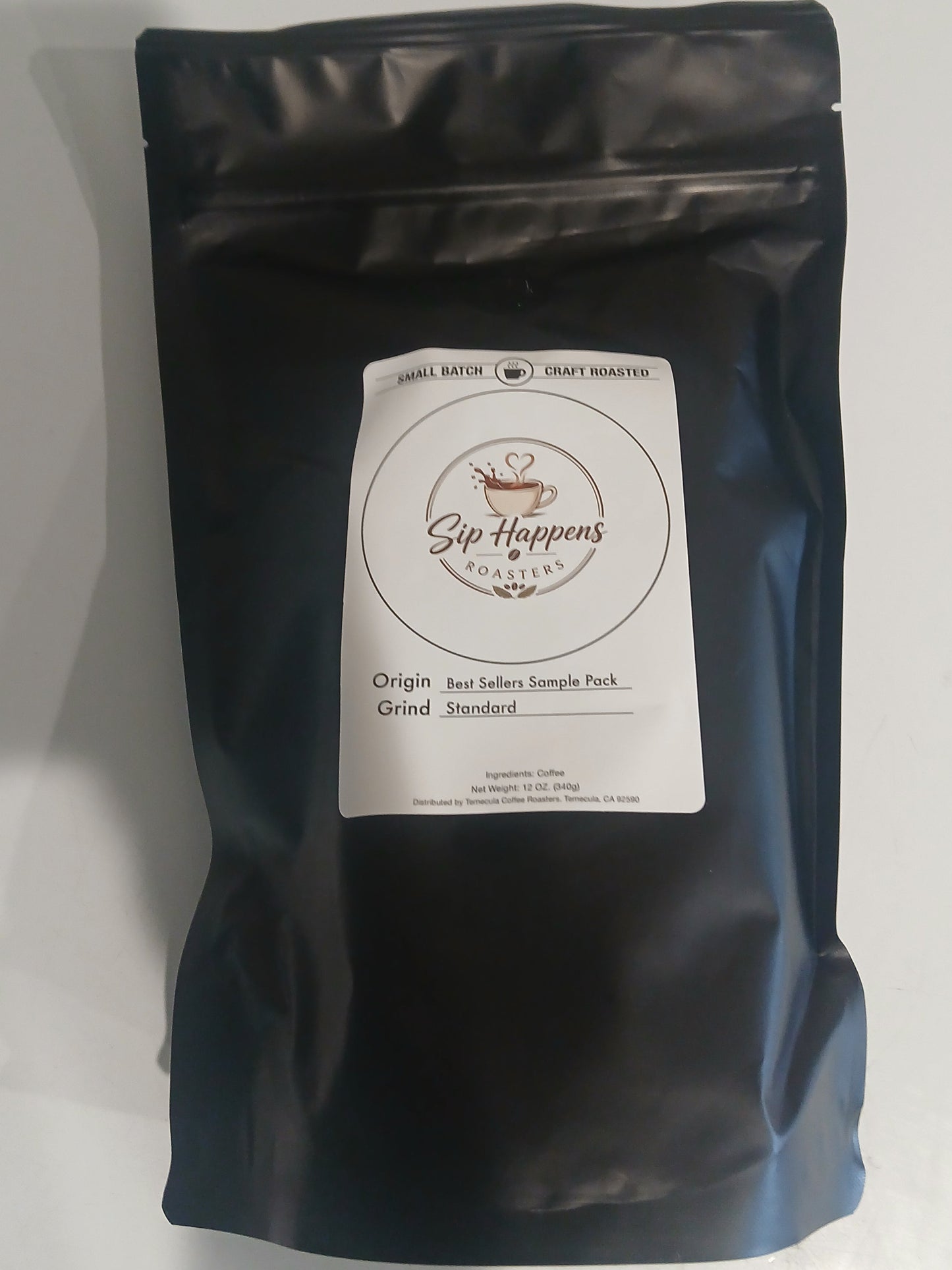 Best Sellers Sample Pack Cowboy Blend, Breakfast Blend, Peru, Mexico, Bali and House Blend Sip Happens Roasters