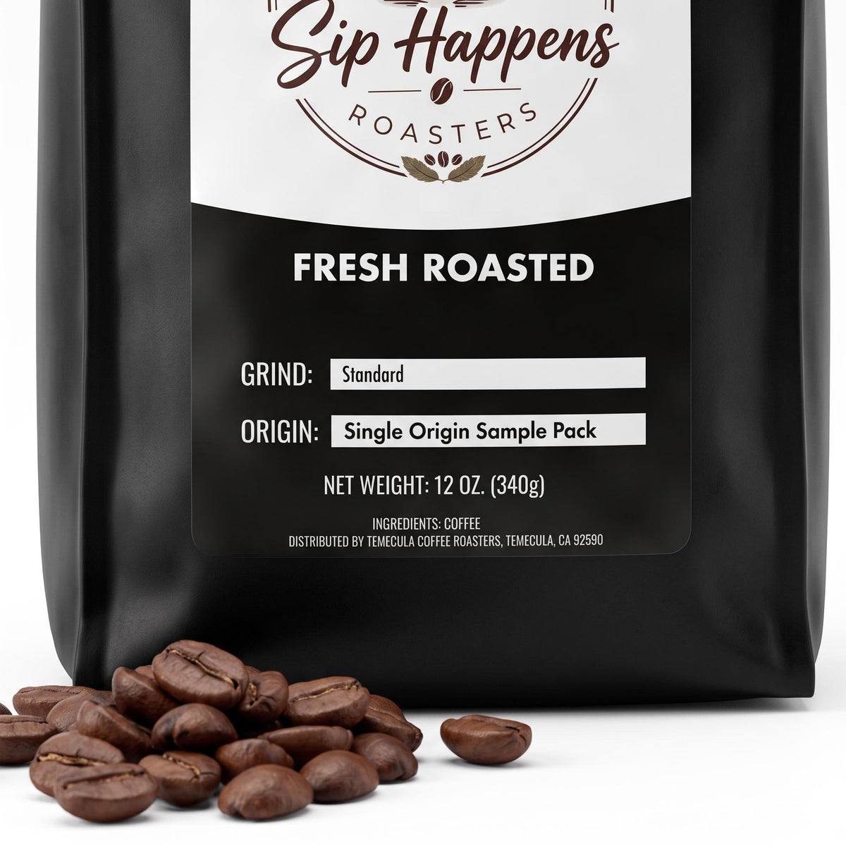 Single Origin Sample Pack close up of label