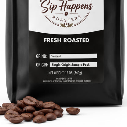 Single Origin Sample Pack close up of label