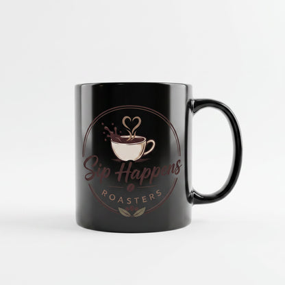 Sip Happens Roasters Black Mug