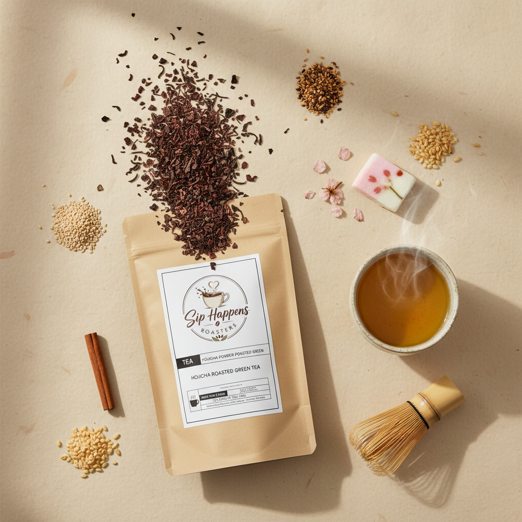 Sip Happens Hojicha roasted Japanese green tea loose leaf