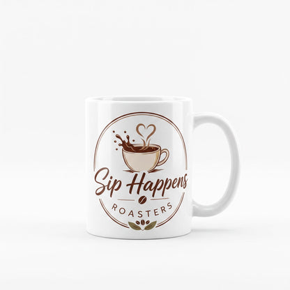 White Glossy Ceramic Coffee Mug (11 oz)
