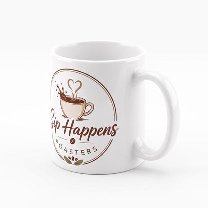 White Glossy Ceramic Coffee Mug (11 oz)